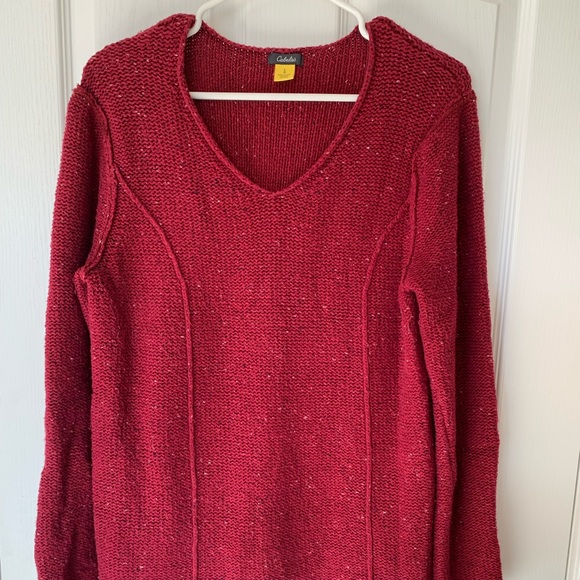 Cabela's Sweaters - Cabalas Knit Sweater, Red, Women’s Large